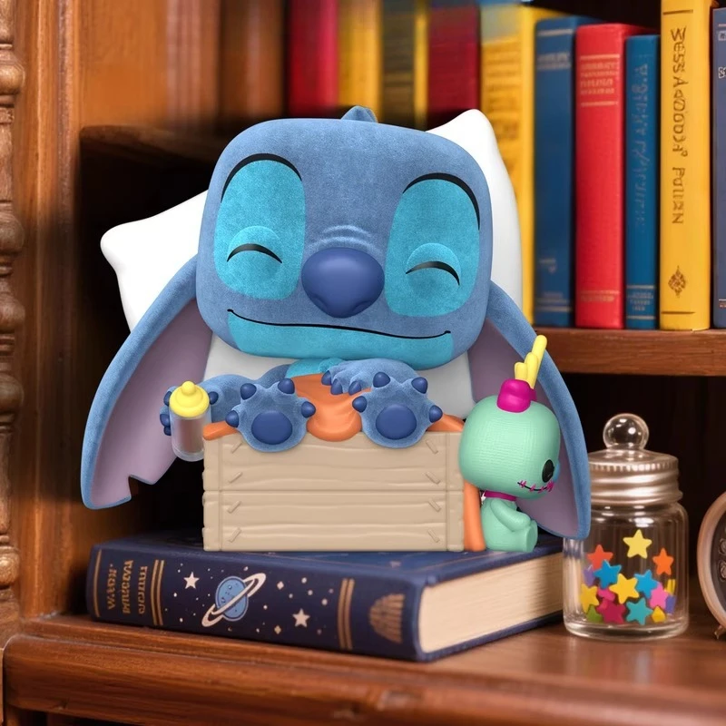 FUNKO POP《Disney Lilo & Stitch Sleepy Pod Stitch (Fluffy)》Anime Action Desktop Decoration Ornament Model Toys Collectible Model - Image 3