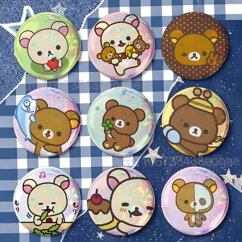 R-Rilakkuma-a Badges Round Nijigen Otaku Culture IP peripheral products 58mm 44mm 32mm 75mm 25mm Mini
