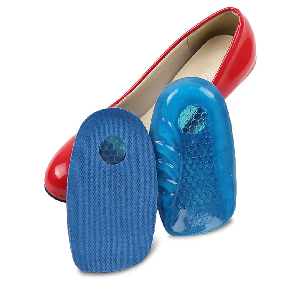 Gel Heel Insoles Foot Care Tools Washable Reusable Gel Shoes Insert Half Insoles Heel Cups Foot Care Insoles High Heel Inserts
