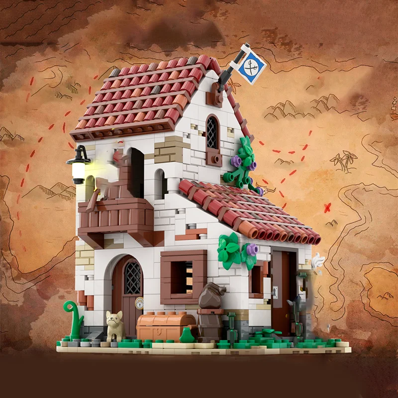 

921 Pieces Pirate-Style Empire Soldier's House Model building blocks, Fits Minifigure Scale,Perfectly Recreates the Pirate World