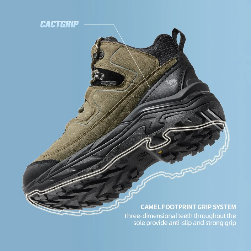 GOLDEN CAMEL Outdoor Hiking Boots 2025 Winter New Professional Climbing Cushioning Hiking Shoes for Men Waterproof Non-slip