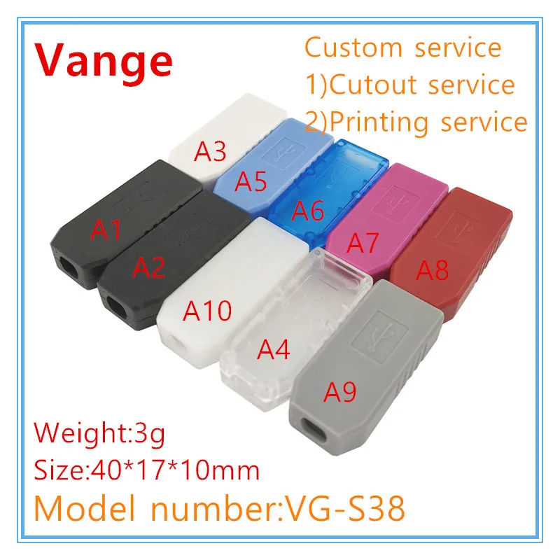 100pcs Vange USB charger project box 40*17*10mm ABS plastic instrument case
