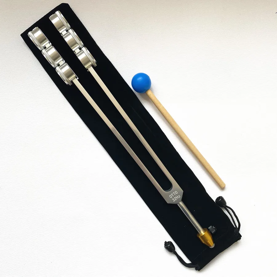 32HZ Aluminum Tuning Fork Tool with  Sound Vibration Hammer Healing Diagnostic Therapy Health Care Tool