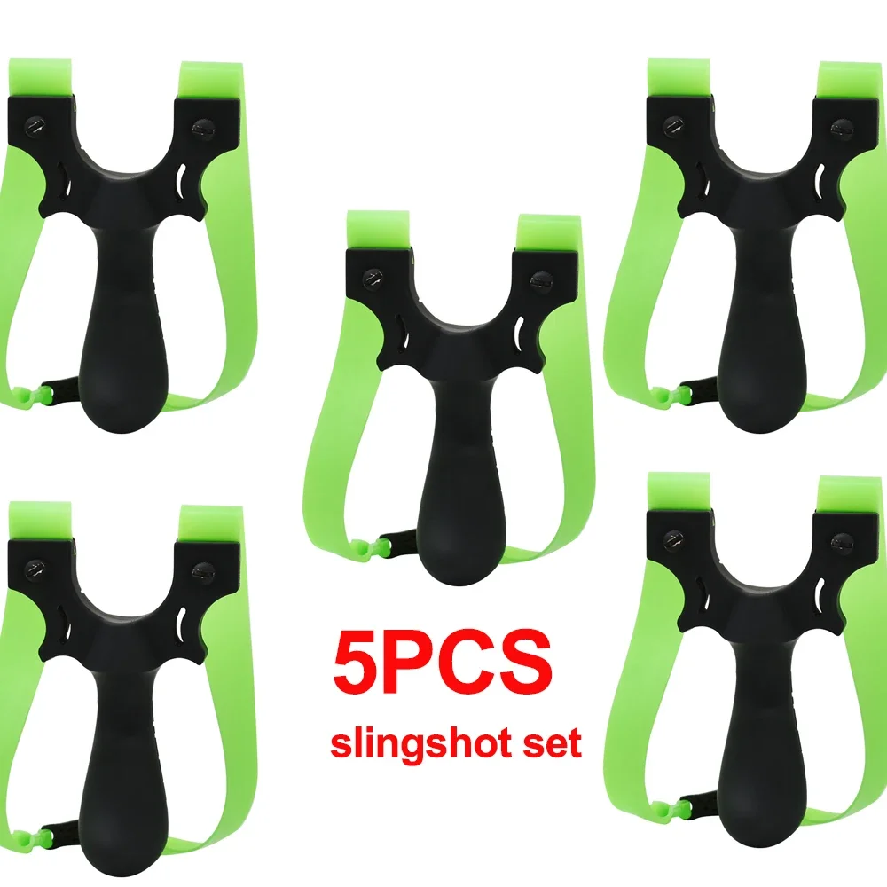 

5PCS Professional Shooting Slingshot Black High Quality Piaoyu Customized Slingshot Large Size Strong and Durable