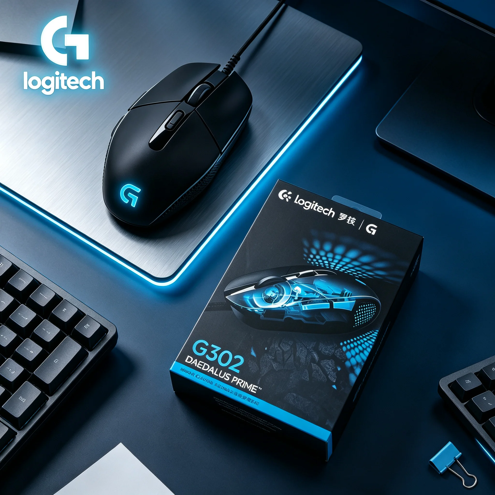Logitech G302 Daedalus Prime Gaming Mouse Wired RGB Backlight 6 Keys Mice For Home Office Gaming