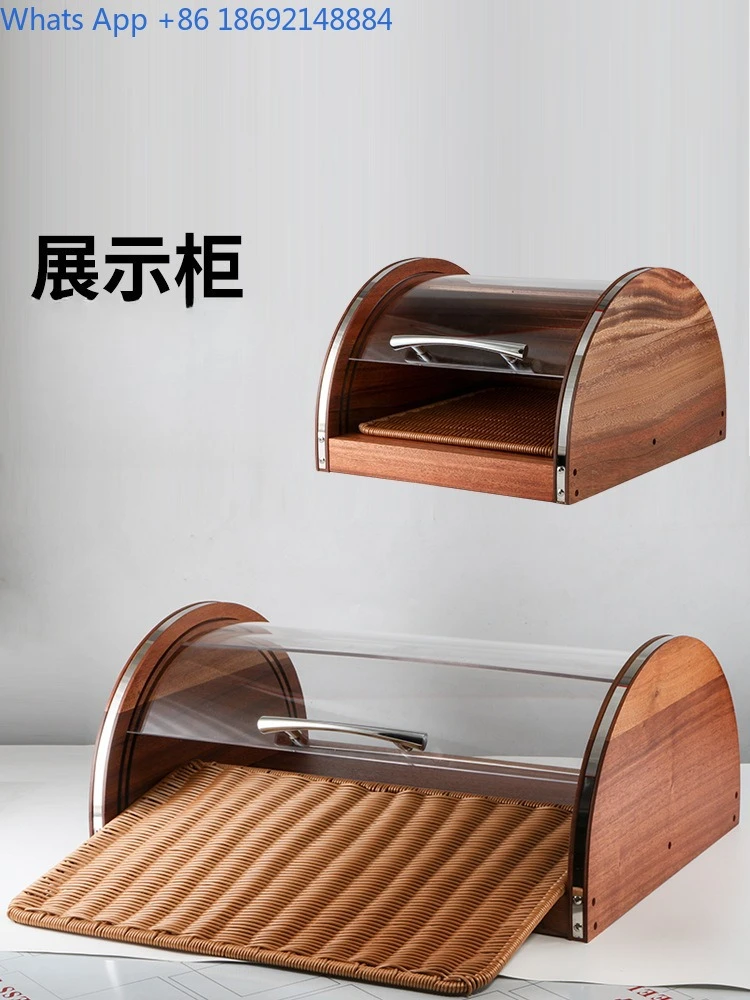 Hotel Self Service Buffet Table Display Cabinet for Fruits Bread with Transparent Lid European Style