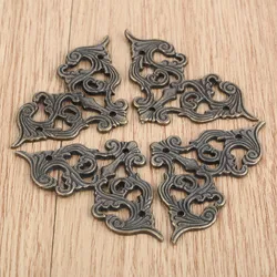 4pcs 62*35mm Antique bronze Corner Decorative Protectors Corner Brackets For Menus Photo Frame Furniture Decorative Protector