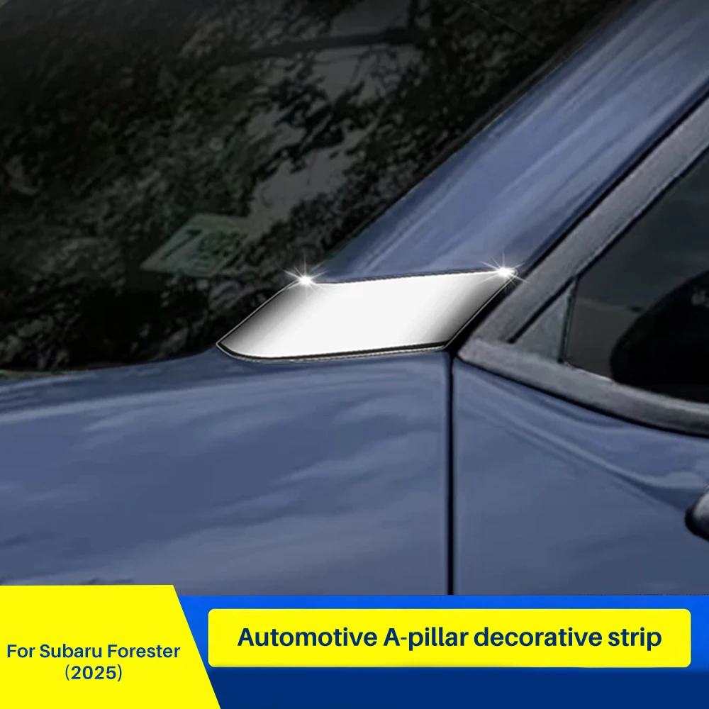 2PCS For Subaru 6th Forester 2025 2026 Car A Pillar Decor Bright Trim Interior Body Modification Decoration Accessories
