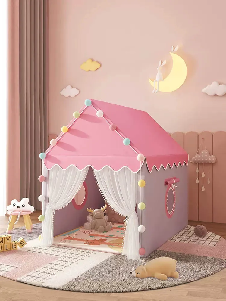 Wigwam-tienda de campaña grande de juguete para niñas, Tipi plegable, casa de juegos para bebés, Castillo de princesa, decoración de habitación, regalo para niños, 1,35 M