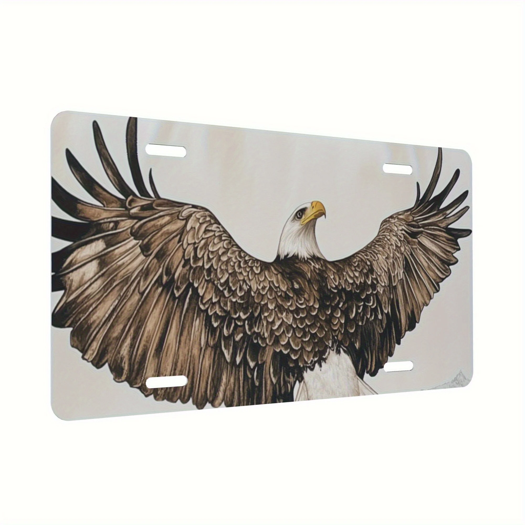 2D Flat Printing, 1pc, Eagle Brand Aluminum Decorative Sign, Male and Female 15.24x30.48 cm for decoration only for Decoration,