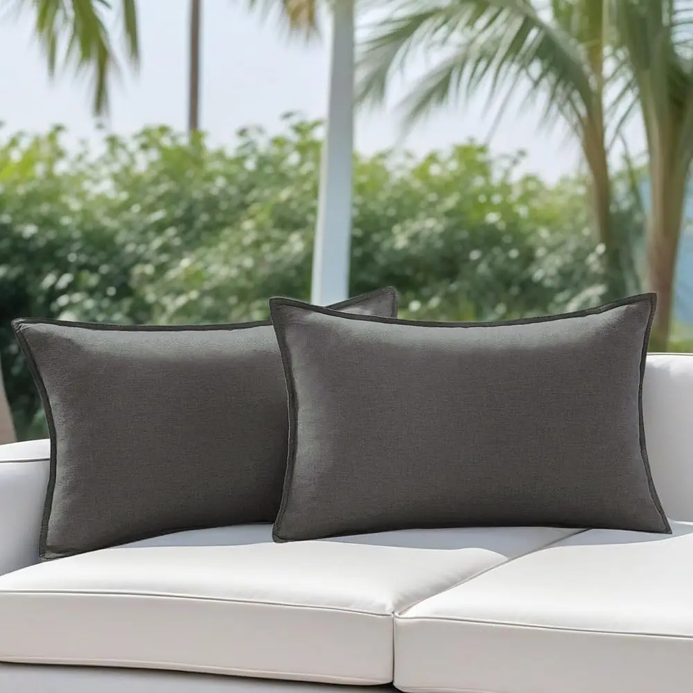 

Pa Of 2 Waterproof Pillow Covers Decorative Outdoor Pillows Sofa Cushion Covers Garden Spring Pillowcase Couch Cushion Cases