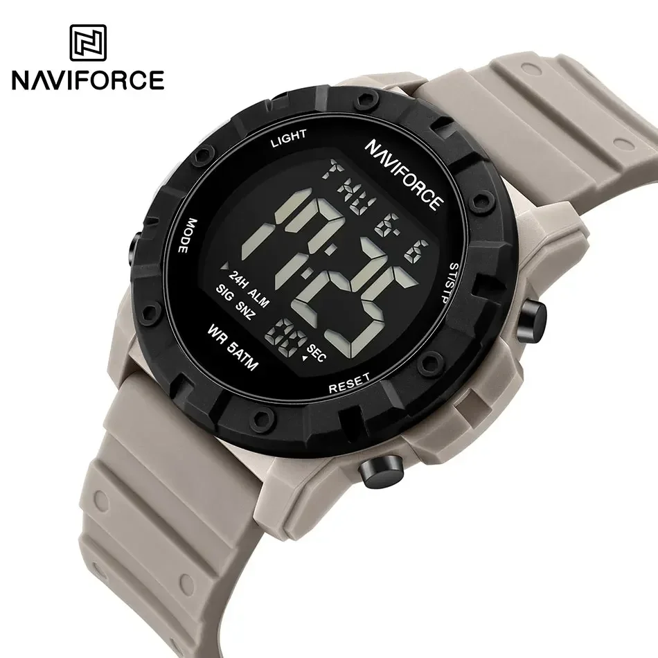 NAVIFORCE NF7110 Brand Men Electronics Outdoor Sport Waterproof Digital LED Alarm Digital Sport Student Luminous Watch