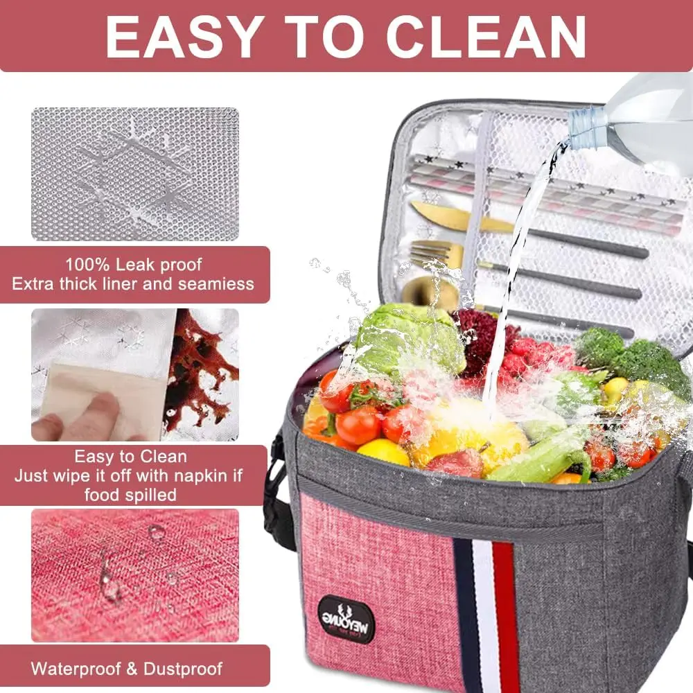 

Большая емкость, теплоизоляционная сумка для обеда, ткань Оксфорд, сумки для хранения еды, сумки для пикника, портативные сумки-холодильники