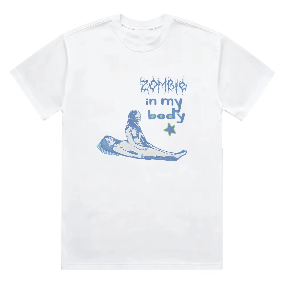 Zombie in My Body Graphic Cotton T-shirt Men Casual Oversized T-Shirt Women Men Harajuku TShirts Fashion Unseix T-shirts Top