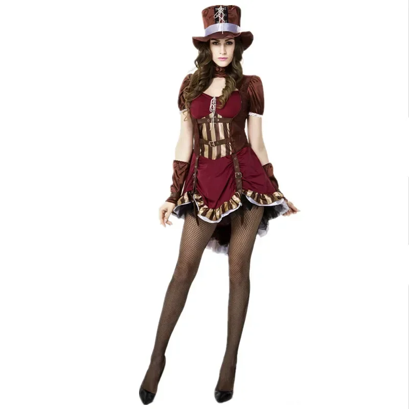 Western Cowboy Animal Trainer Costume Steampunk Theme Party Cosplay Queen Costume Halloween Costumes For Women Adult