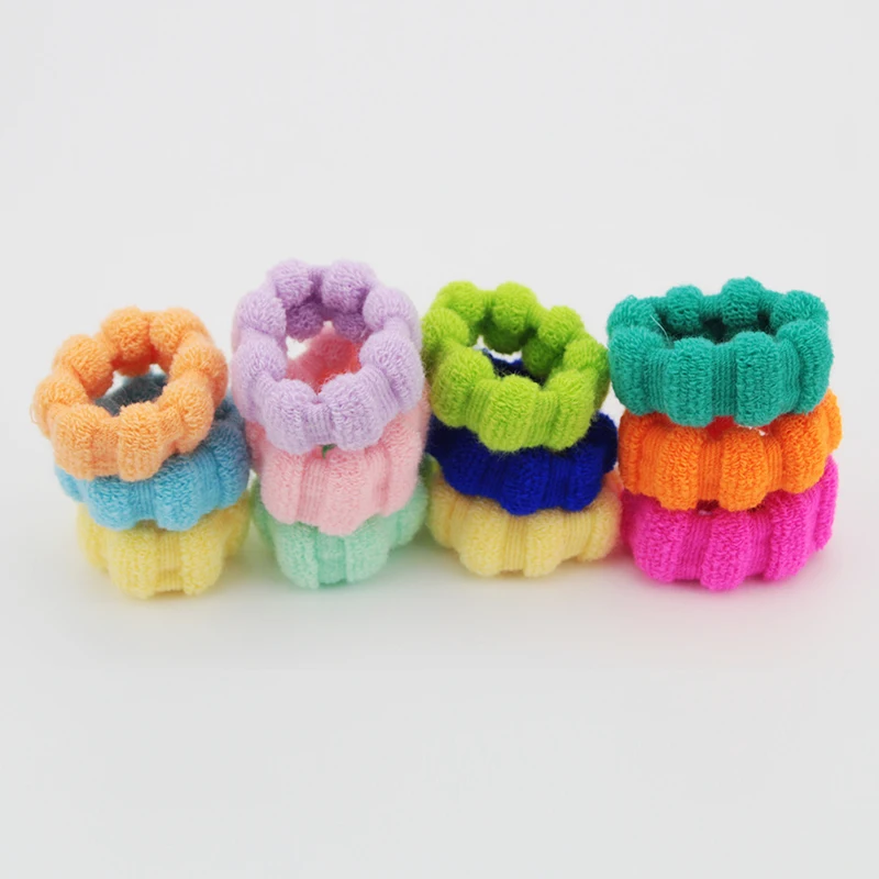 Colorful Towel Hair Scrunchies for Women Girls Casual Soft Ponytail Holder Ties Rope Elastics Bands Fashion Hair Accessories