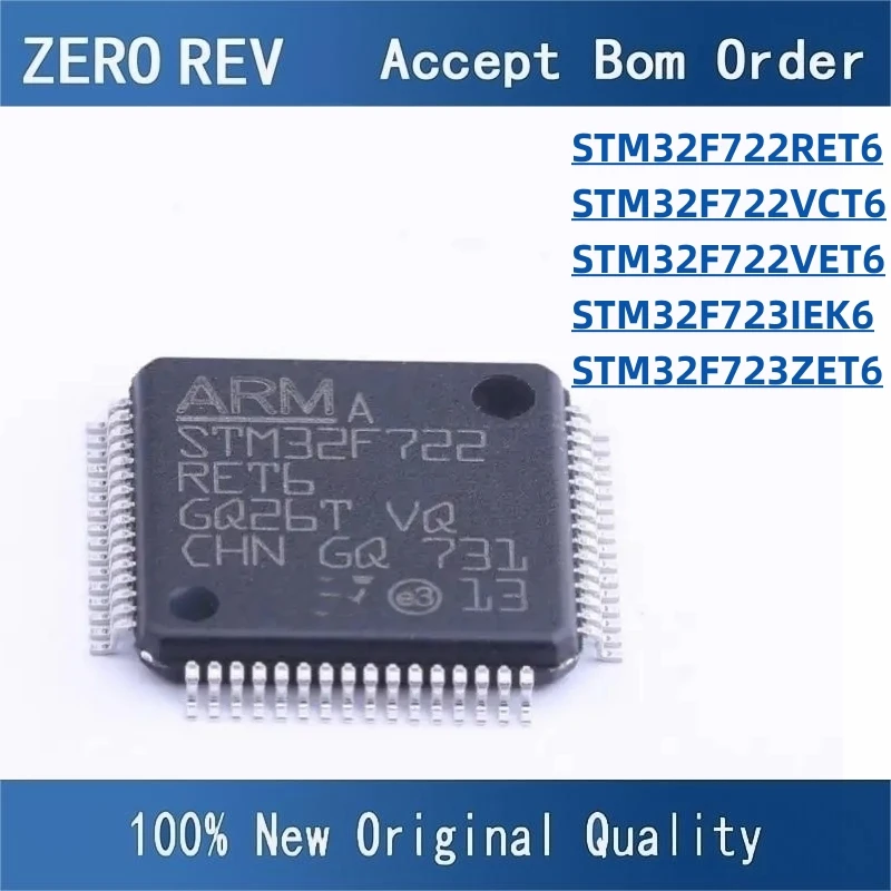 

100% New STM32F722RET6 LQFP64 STM32F722VCT6 STM32F722VET6 LQFP100 STM32F723IEK6 UFBGA201 STM32F723ZET6 LQFP144 chips ic