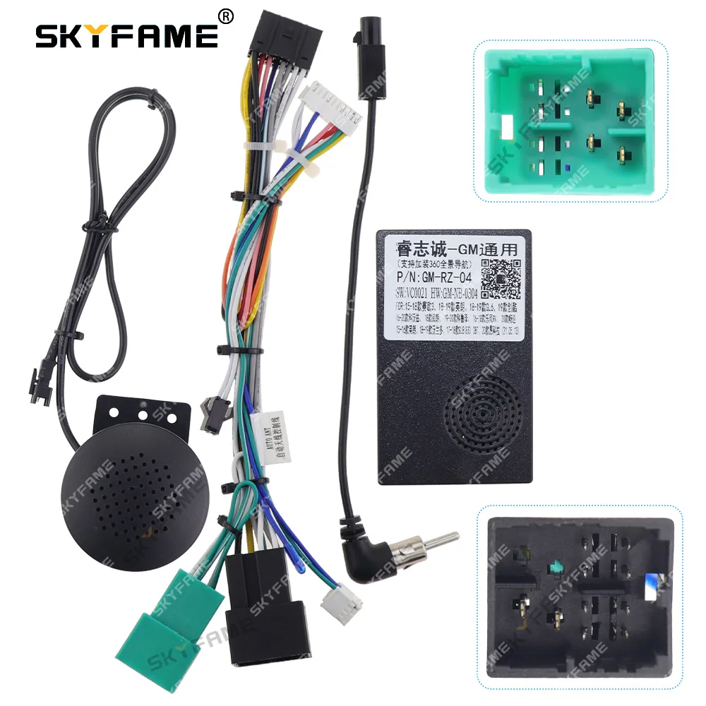 SKYFAME 16Pin Car Wiring Harness Adapter Canbus Box For Chevrolet Cavalier Spark Onix Tracker Orlando GM-RZ-04 RZ-GM04