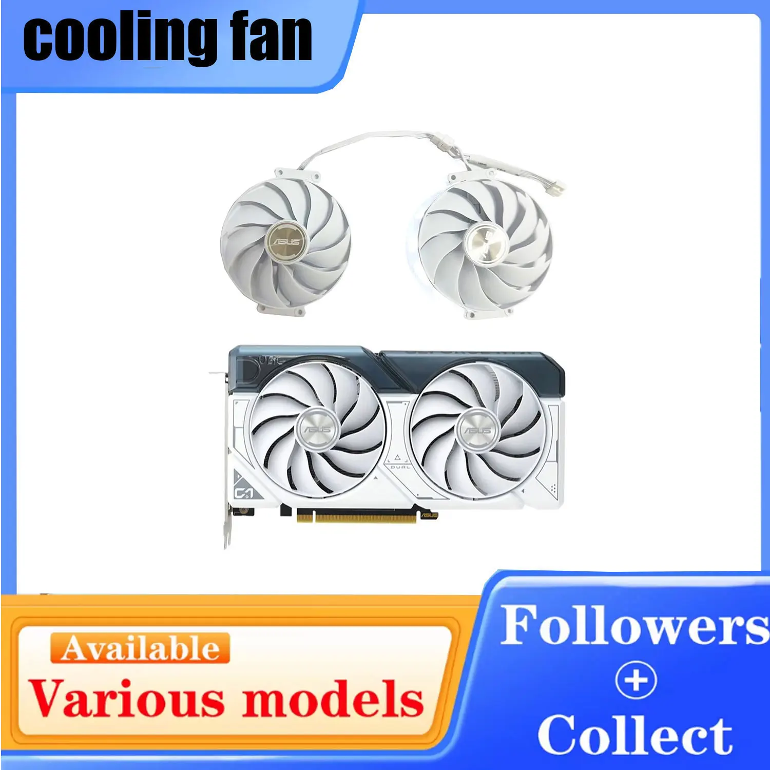 CF9015U12D FD9015U12D 6PIN 90 MM GPU Option For ASUS GeForce RTX 4060 Ti DUAL Graphics Card Fan Cooler
