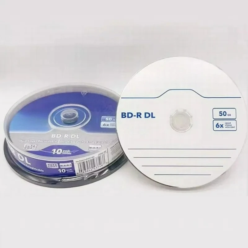 FOR Verbatim BD-R DL 50GB 6X Recordable Blu-ray Discs 10-Pack High-Speed Blank Blu-ray Media for Data Backup and HD Video