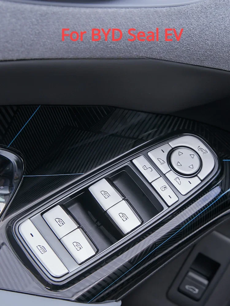 

For BYD Seal EV Window Lifting Button Protective Cover Sticker Anti-Scratch Car Interior Button Decoration Sticker Car Styling