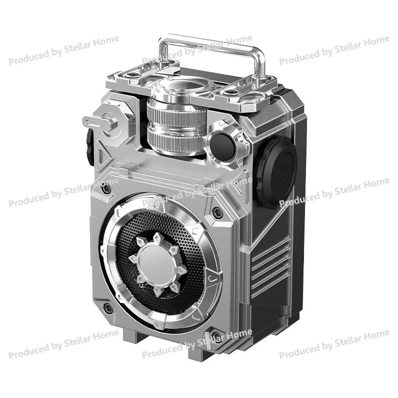 Wireless Bluetooth Speaker Outdoor Waterproof Portable Subwoofer Retro Mecha Style Audio