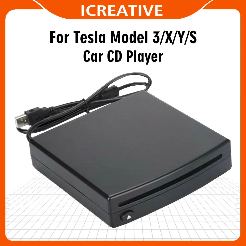 Car CD Player For Tesla Model 3 2019-2021 Model Y 2021- 2022 Model S 2014-2021 Model X 2016-2021 Accessories Portable CD Player