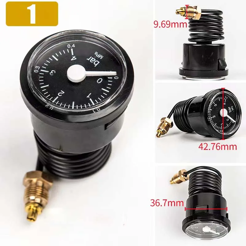 Wall-hung Boiler Floor Heating Dual-Use Acessories Water Pressure Gauge Universal 4BARCapillary Steam Pressure Gauge