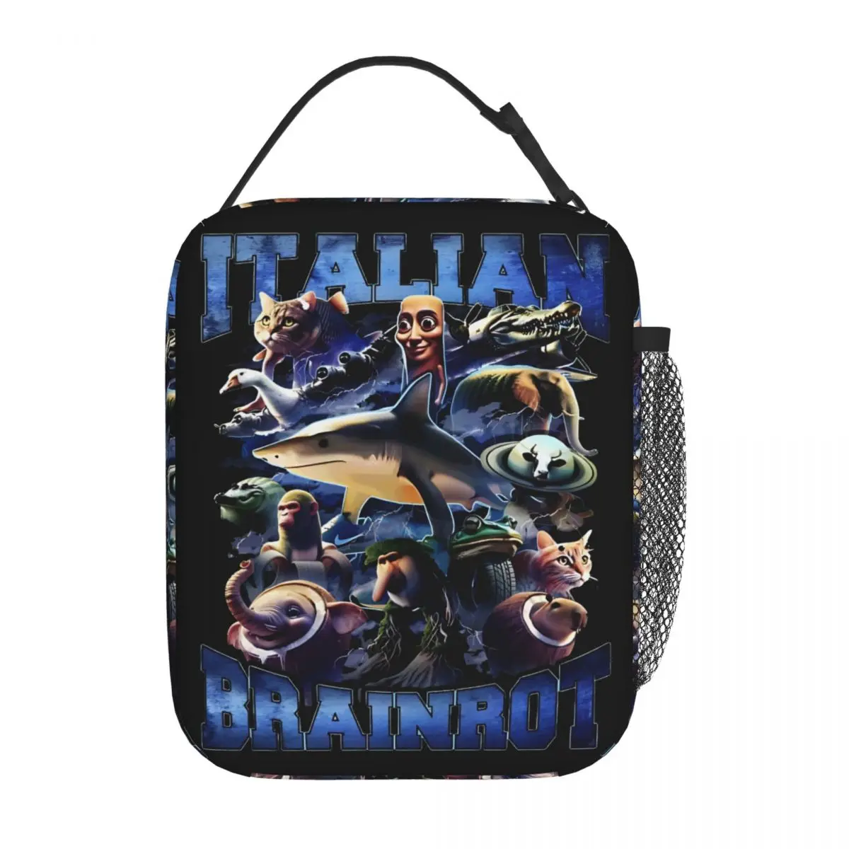 

Italian Brainrot Plus Vintage Insulated Lunch Bag Cooler Bag Reusable Leakproof Tote Lunch Box Food Storage Bags College Picnic