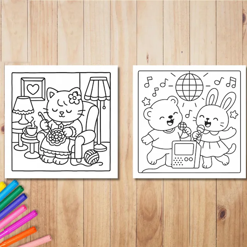 Libro para colorear Cutie de 28 páginas, libro de pintura para regalo del día de San Valentín, regalo de fiesta de cumpleaños, suministros de dibujo, Navidad