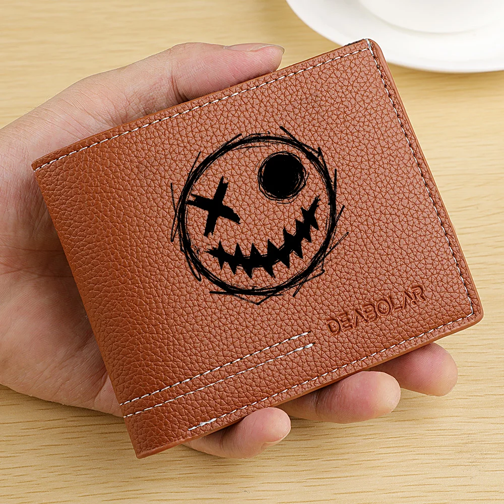 1Pc Men's Credit Card Wallet with Ghost Face Print - Multifunctional Large Capacity Coin Purse - Convenient for Carrying Id Cards, Driver's Licenses, Credit Cards, Suitable for Daily Use and as a Gift