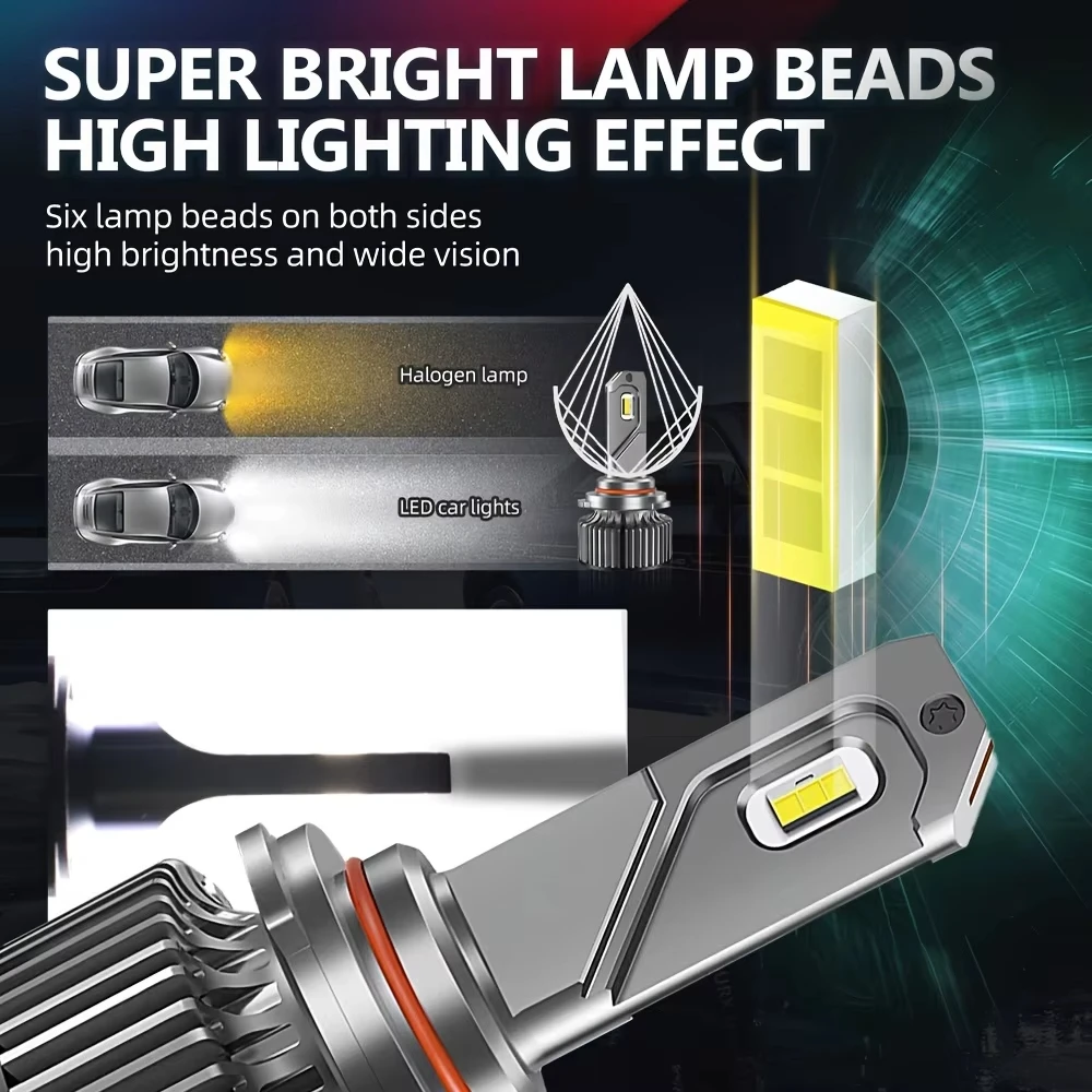 

Светодиодные фары 9005 HB3 LED Canbus 6000K Белый 100 Вт 12000LM Автомобильные светодиодные фары CSP 3570 Автоматические светодиодные фары DC12V