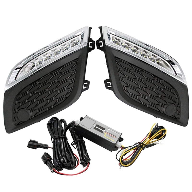 

Car Daytime Running Light LED DRL Daylight With Dimmed Function Plating Style For Volvo XC60 2011-2013 Accessories Parts