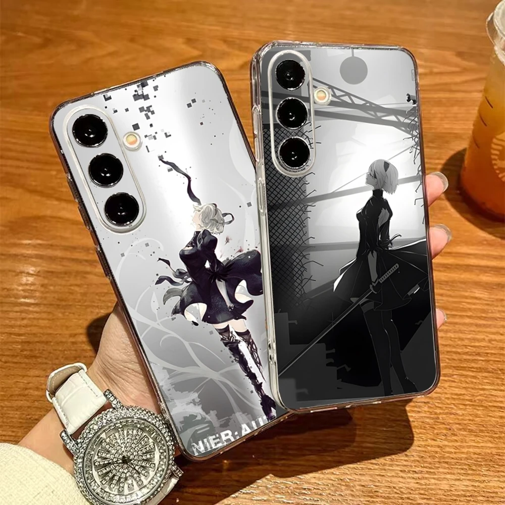 Game N-NieRAutomata-A 2B Phone Case For Samsung S26 S25 S24 Ultra S23 Fe S22 S20 S21 Plus Plus 5G Fe Transparent Cover