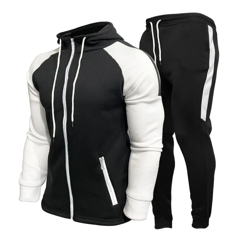 

Men's Casual Suit Warm and Breathable Sweatshirt Pants Travel Hiking Cycling Camping Running Men's Mountaineering Sports Suit