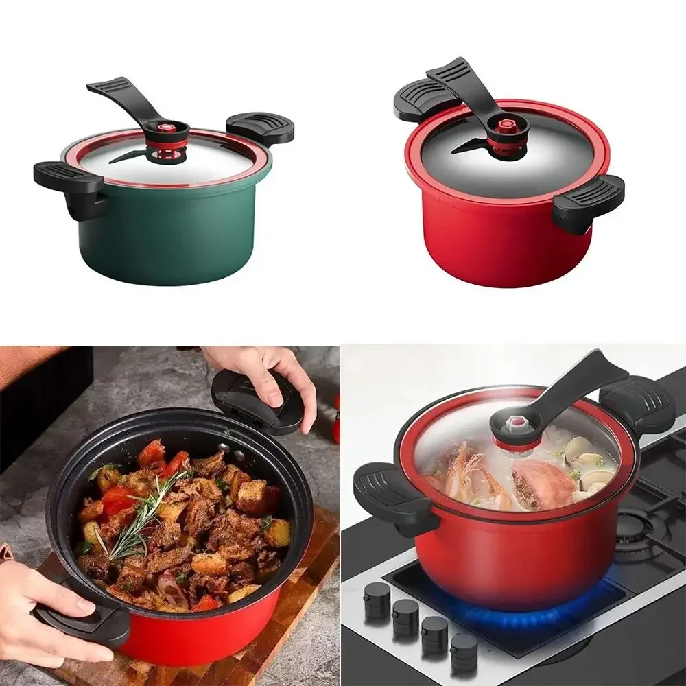 3.5L Pressure Cooker Stew Pot Kitchenware Cooking Pots Non-Stick Cookware Soup Meat Pot Induction Cooker Gas Stove