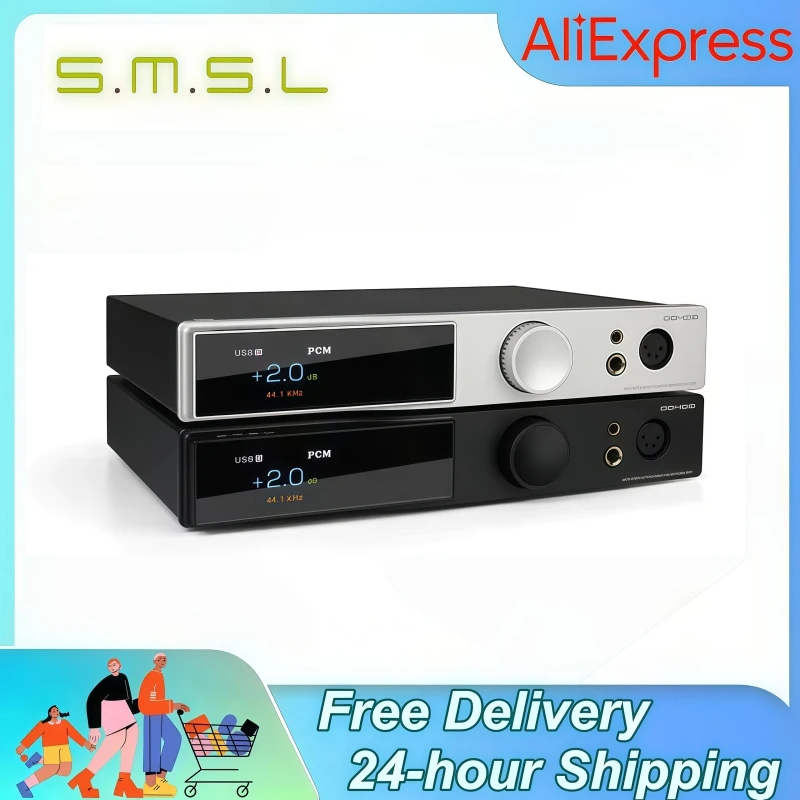 

SMSL DO400 Bluetooth PCM32bit/768kHZ Усилитель для наушников ЦАП 5,1 Полностью балансный аудиодекодер DSS512 XMOS XU-316 ES9039MSPRO AMP