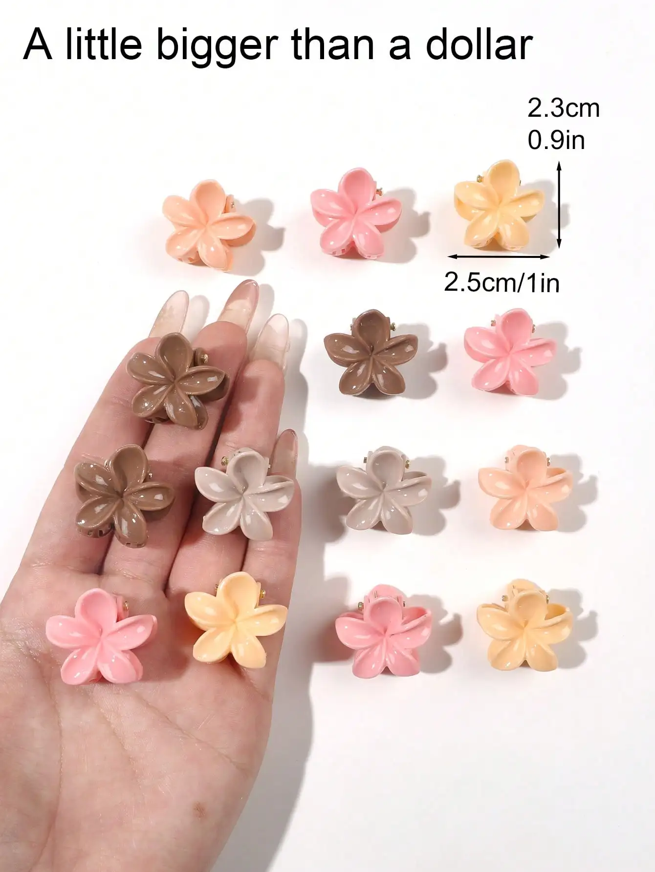 20 Stück Sommer-Haarspangen in verschiedenen Farben, kleine, niedliche Haarklammern, Haarnadeln, Haarspangen, Haaraccessoires für Damen und Mädchen. – Detail 12