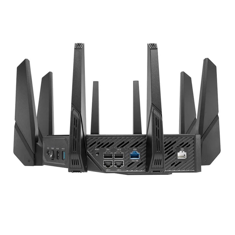 ASUS GT-AX11000 PRO WiFi 6 Gaming Router Tri-Band World's First 1x10G & 1x2.5G WAN/LAN Gaming Port DFS 2G Quad-Core Processor