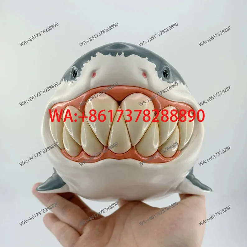 New cute shark resin ornament creative spoof animal statue home living room desktop ornament