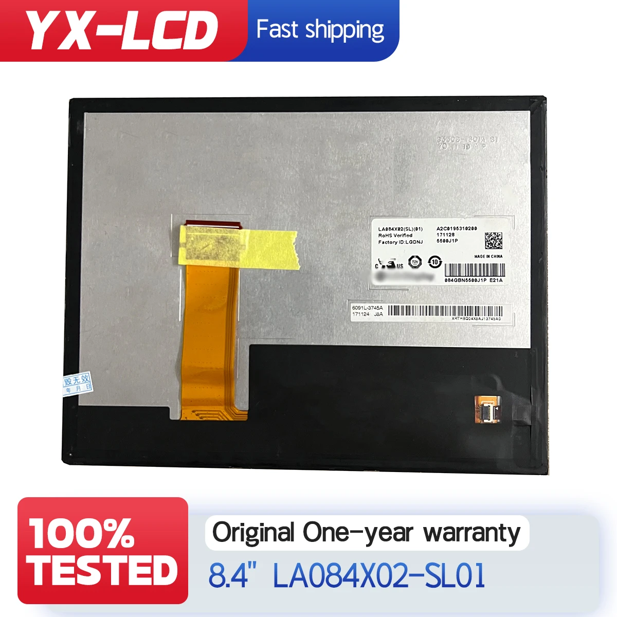 

8,4-дюймовый 40-контактный ЖК-дисплей LA084X02 SL01 с сенсорным экраном для автомобильной аудиосистемы Compass Renegade с CD-плеером и навигацией