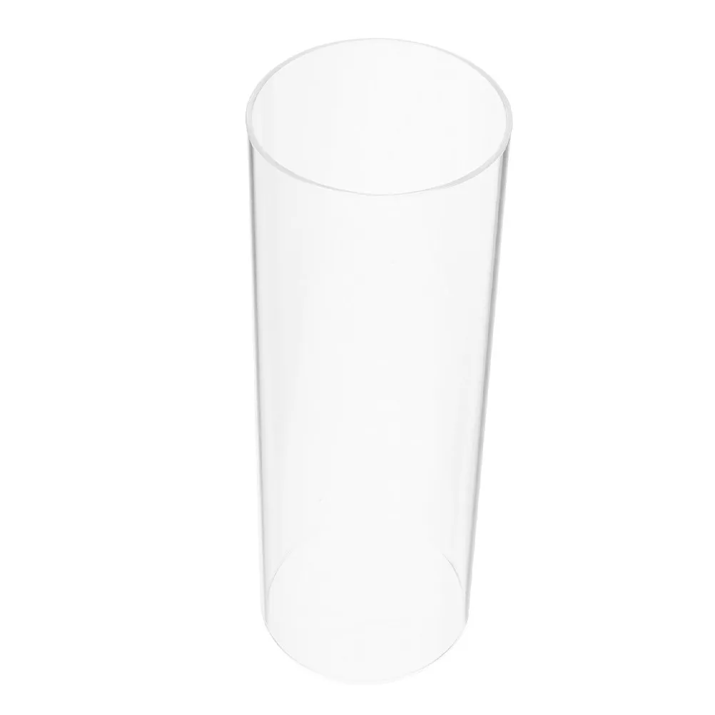 Transparent Glass Cover Cylindrical Hurricane Shade Windproof Elegant Minimalist Design for Tealight Candles Home