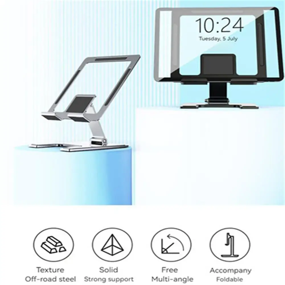 Support pliable réglable pour ordinateur portable, tablette, téléphone portable, support rapide, bureau à domicile, T17