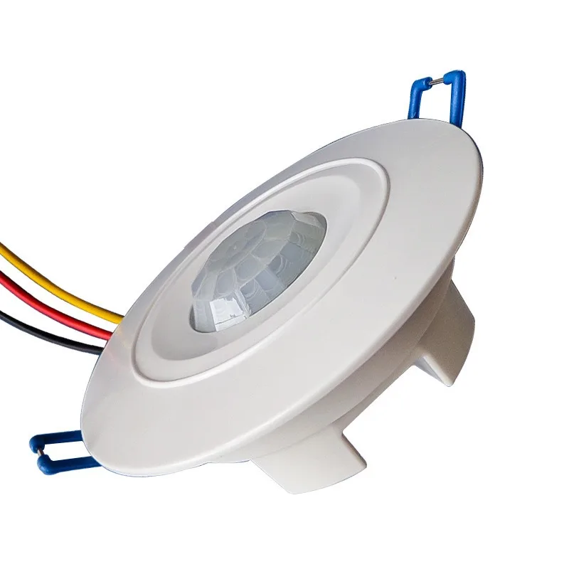 220V infrared motion sensor with built-in light bulb switch control detector, wall mounted embedded corridor sensor