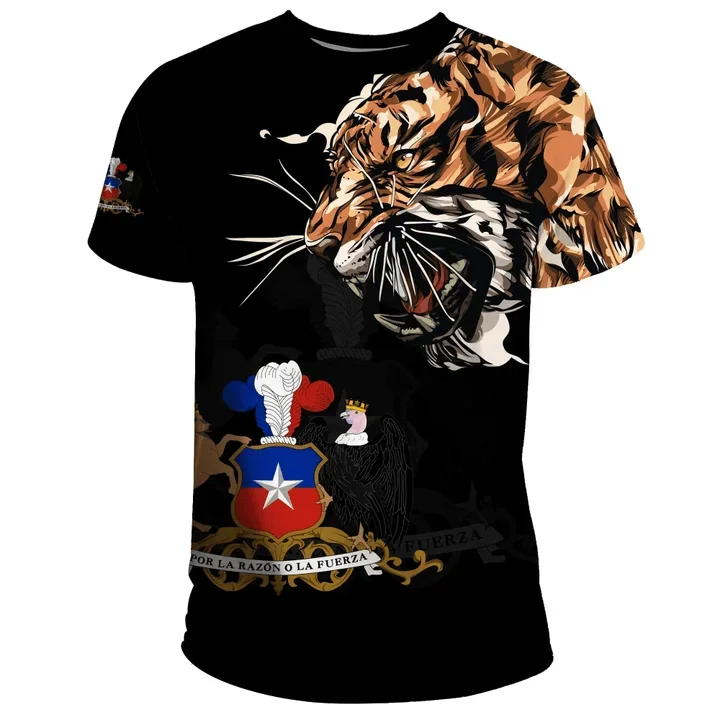 Chile National Emblem Map Short Sleeve Chilean Flag Camo T Shirt For Men Clothes Veteran Sport Tshirt Tee Kids Women Tops