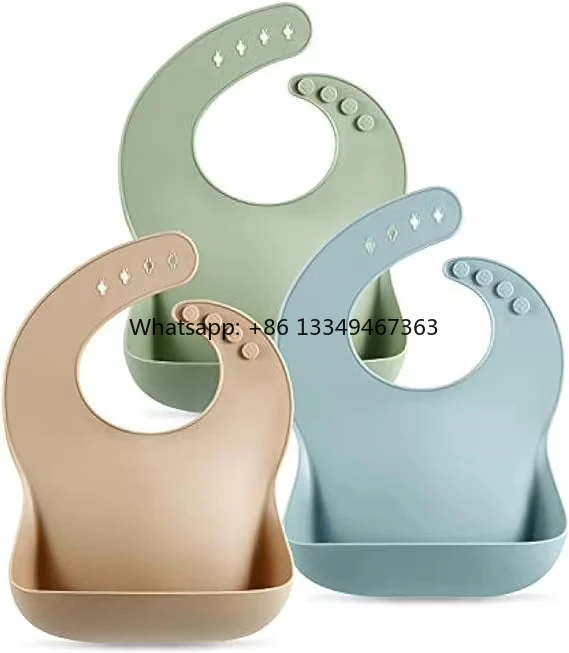 

Wholesale Custom Logo Printed Kids Weaning Bpa Free Waterproof Silicone Baby Bib