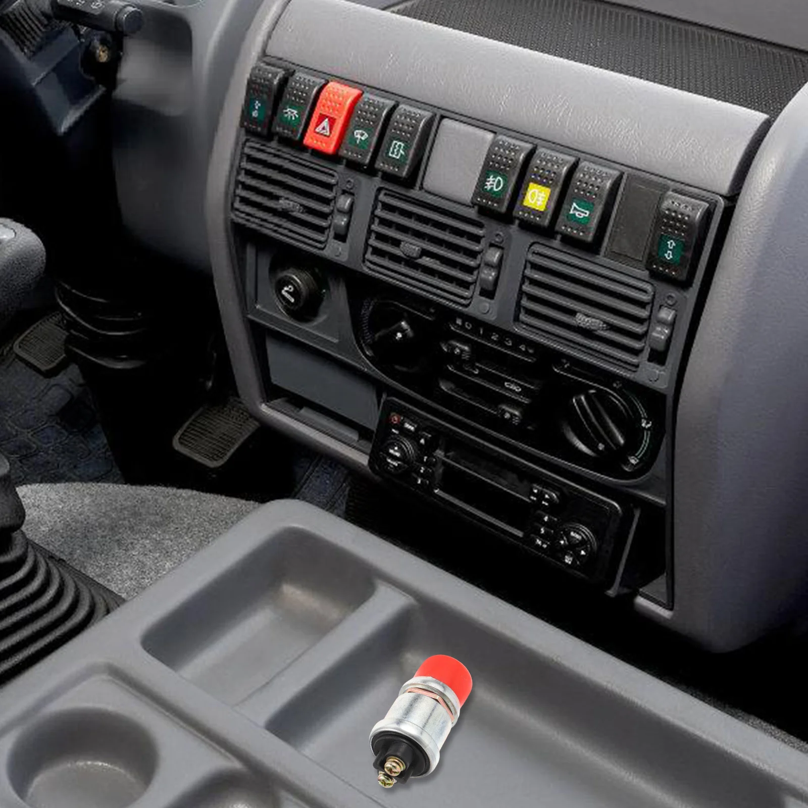 

Automotive Marine Truck Start Button Zinc Alloy Durable Push Button Starter Car Boat Engine Starter Switch Momentary