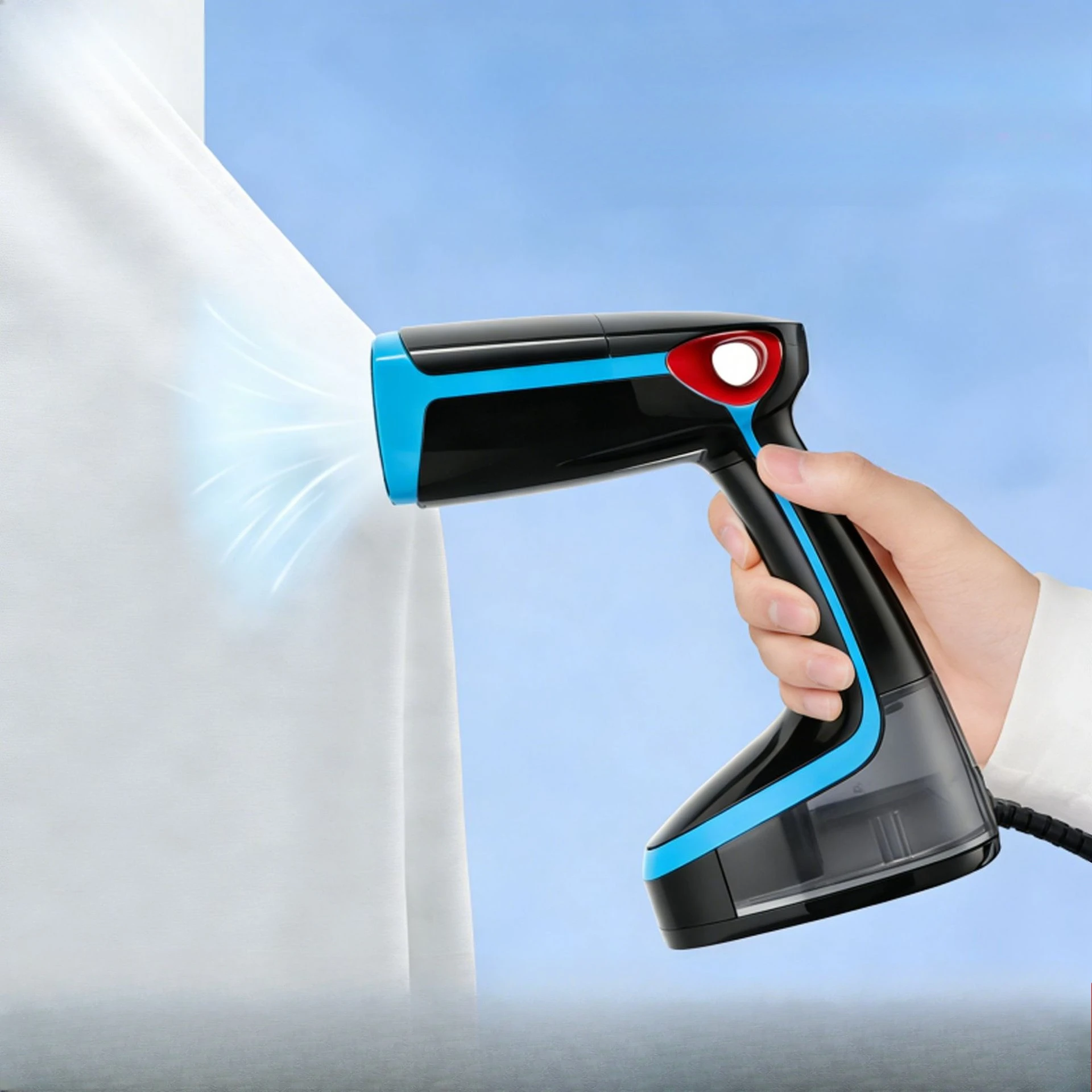 

Vacuum Steamer for Clothes,Ceramic Plate Handheld Garment Steamer,3 in 1 Portable Steam Iron,Steam & Dry Iron, 350ml Water Tank