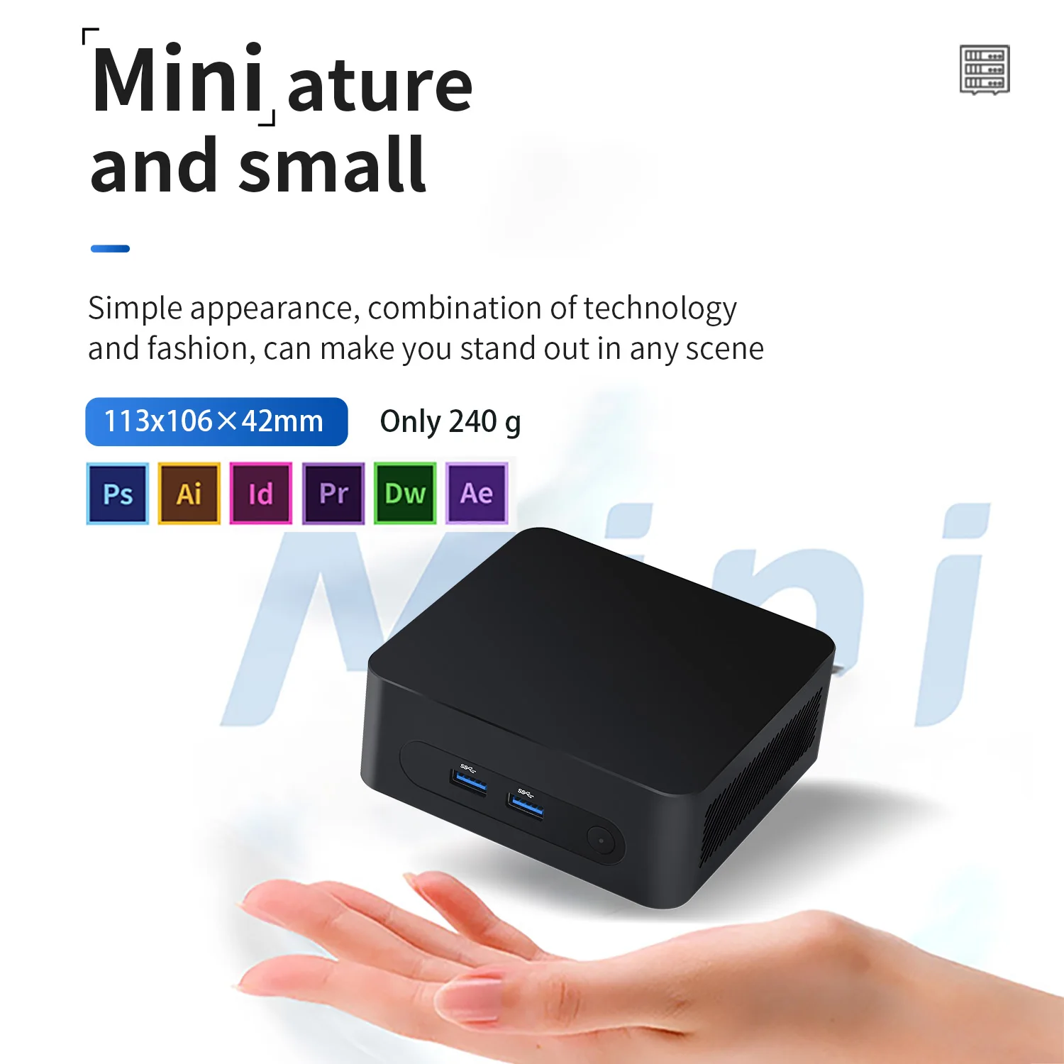 Mini PC Desktop Gaming Computer, Intel, Alder-N, Lago N95, Windows 11, DDR4, 16GB SSD, 256GB, 512GB, 1TB, Dual HDMI, 4 Core