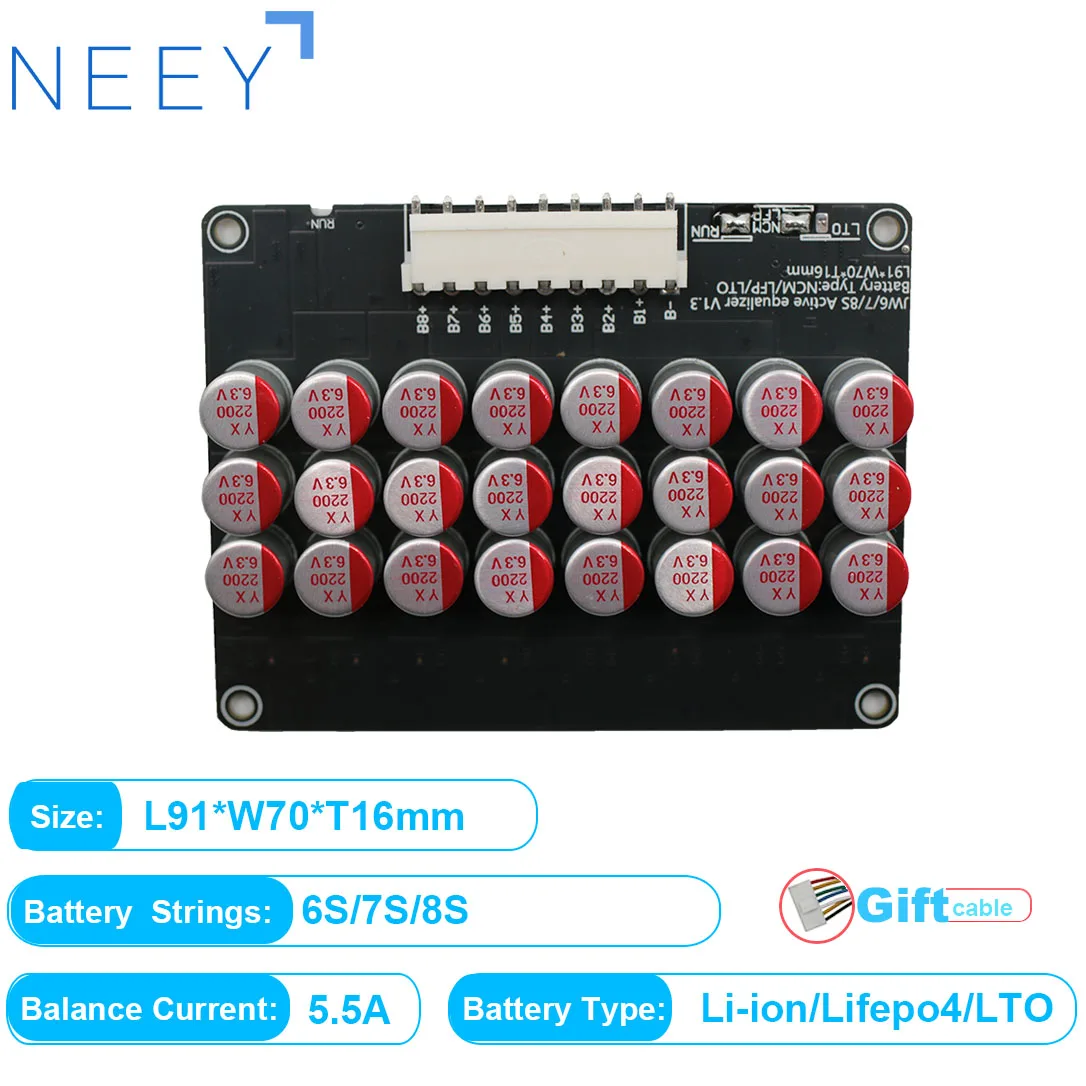 HANKZOR NEEY 5A 3S 4S 5S 6S 7S 8S 9S 10S 11S 12S 13S 14S 15S 16S 17S Aktiver Equalizer Balancer Lifepo4/Llipo/lto Batterie-Energiekondensator 10